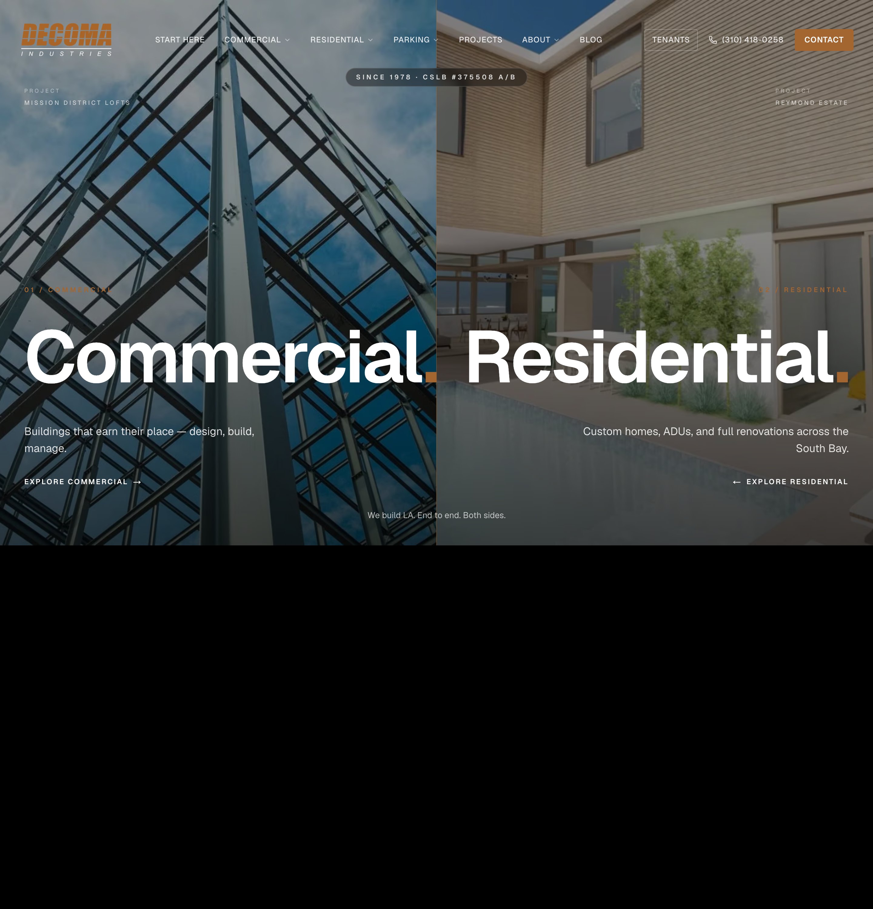 Decoma Industries website built by Axesris