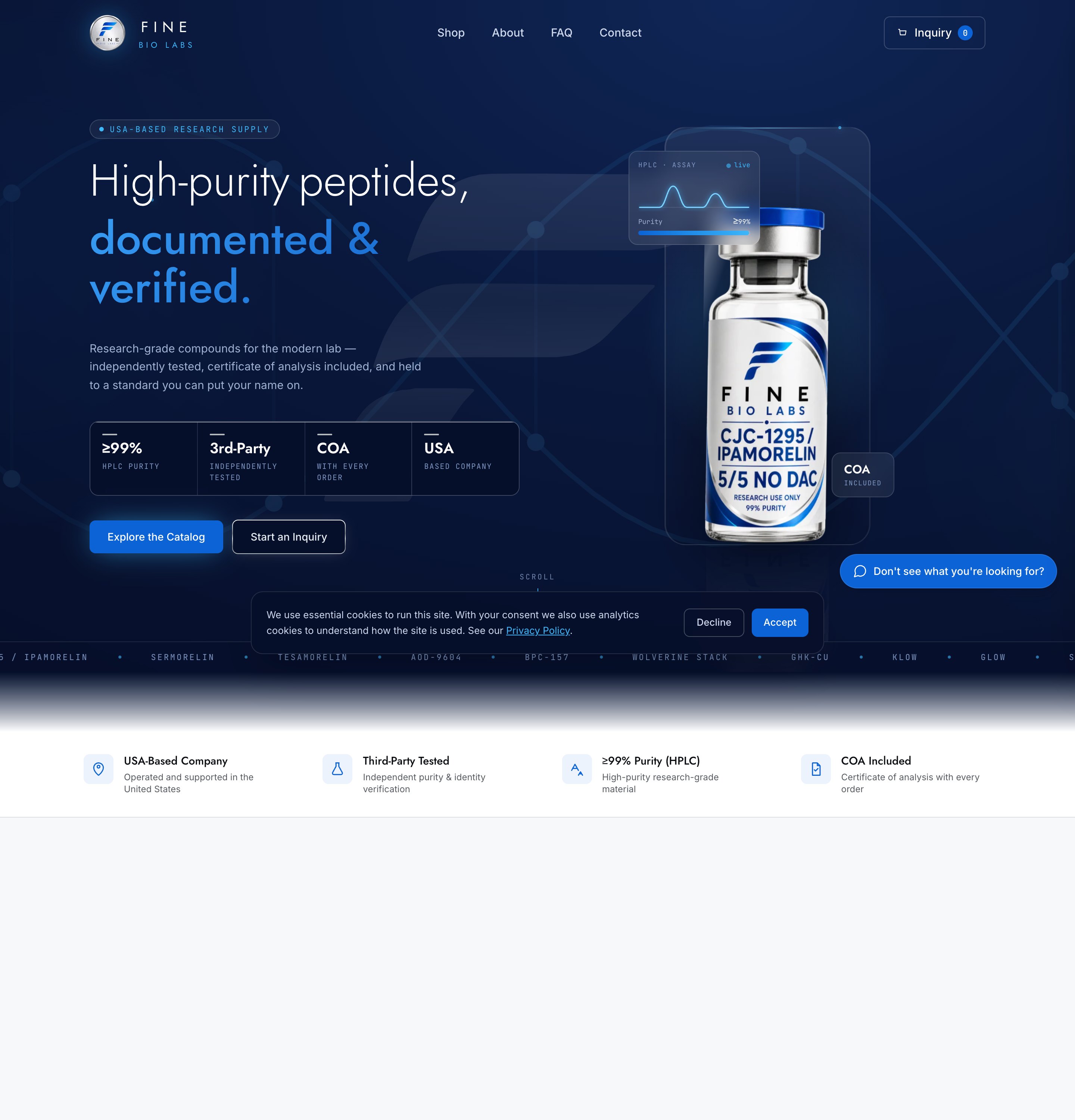 Fine Bio Labs website built by Axesris