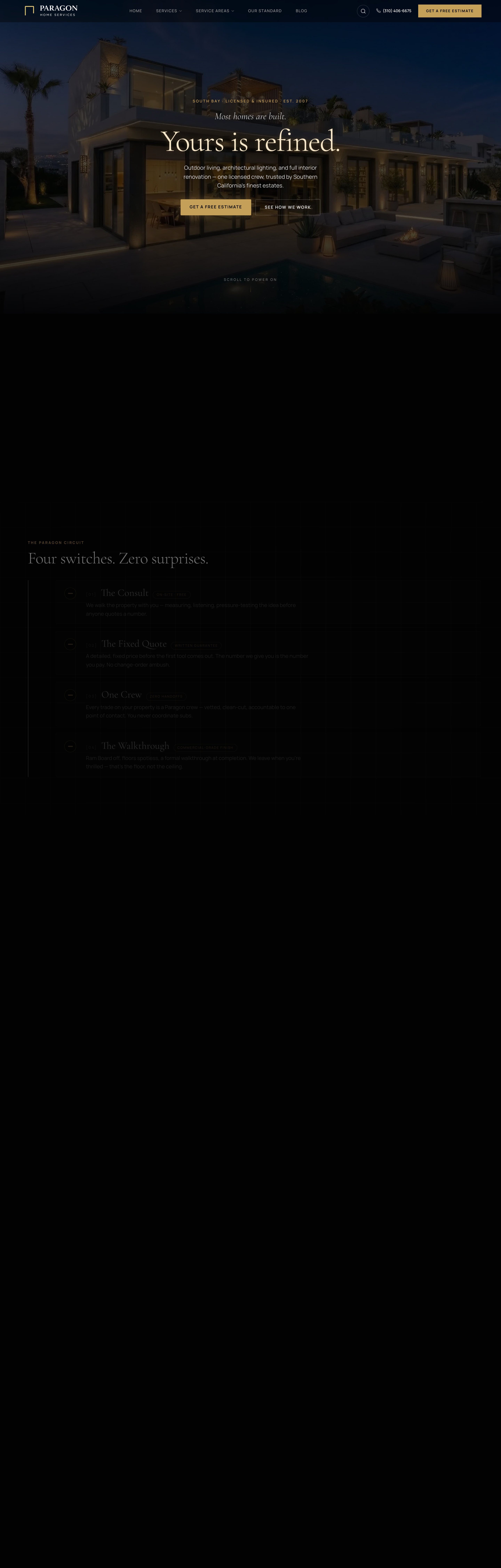 Paragon Home Services website built by Axesris